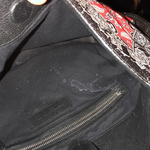 Alexander McQueen Floral Bandana Calfskin Hobo Bag - Picture 4 of 5